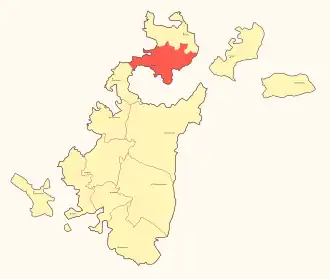 Дуванский кантон на карте Башкирской АССР по состоянию на начало июля 1919 года