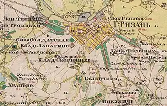 Карта Рязанской губернии, А. И. Менде, 1850&nbsp;год