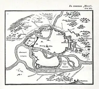 Театр военных действий (карта-схема из статьи «Мец» «Военная энциклопедия Сытина»)