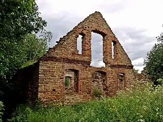 Руины водяной мельницы на реке Солке