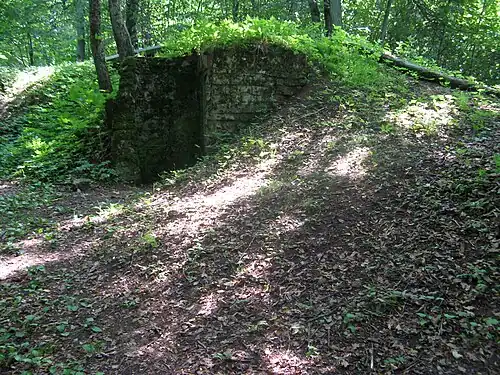 Бывшие укрепления в парке