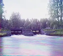 Ковжская плотина. Прокудин-Горский С.&nbsp;М. 1909 год.