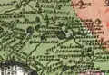 Карта Белозерского уезда в составе «Атласа Всероссийской Империи» 1722–1737 г. Кирилова И.К. Отмечена как «Понанова»
