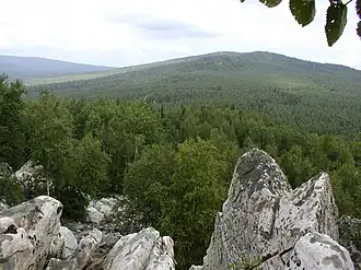 Малый Уральский хребет.Вид в профиль с горы Крутой Ключ