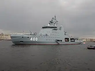 Головной корабль «Иван Папанин» в&nbsp;Санкт-Петербурге 30&nbsp;июля 2024&nbsp;года.