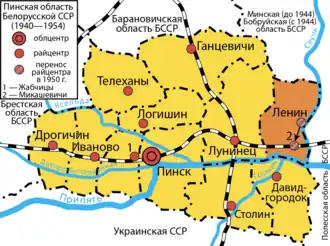 Ленинский район на карте