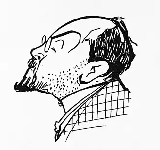 Шарж-автопортрет М. С. Линского. 1910-е годы