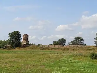 остатки колокольни и стены