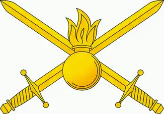 Малая эмблема Сухопутных войск России, 2001&nbsp;г.