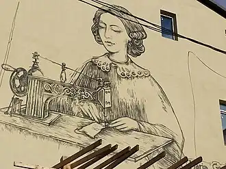 Мурал в честь Марии Горовиц в Коломые