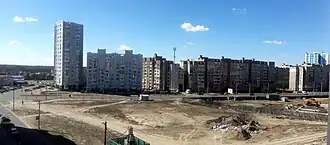 микрорайон № 1 в феврале 2019 года (парная сторона улицы Независимости)