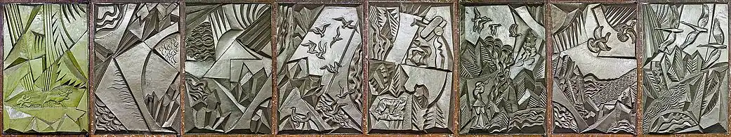 Художественные панно на&nbsp;путевых стенах (коллаж).