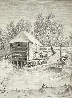 Мельница у Рюминой рощи в Рязани 1910&nbsp;года