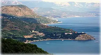 Кучук-Ламбатская бухта. Современный вид с Аю-Дага