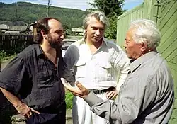 Дмитрий Хворостовский и Михаил Аркадьев в гостях у Виктора Астафьева в Овсянке