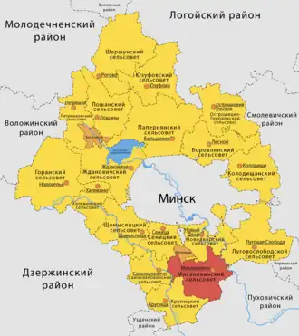 Михановичский сельсовет на карте