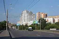 Вид на улицу Алабяна с Песчаного путепровода