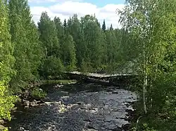 Автомобильный мост через р.Пюрика. Вид с ЖД моста на северо-восток.