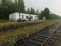 Здание ПЧ и багажная платформа.