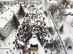 Народные гулянья на Пионерской площади в Белебее