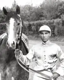 Николай Насибов и жеребец Харьков