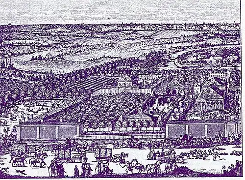 Немецкая слобода в конце XVII века.Гравюра Генриха де Витта