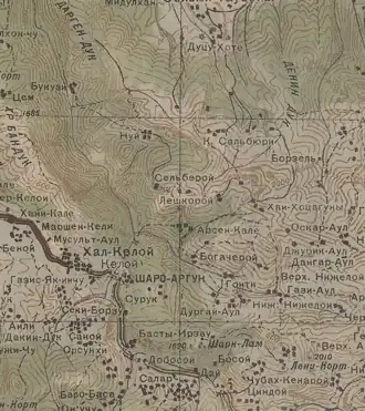 Нюхой (Нуй) на карте 1941 года