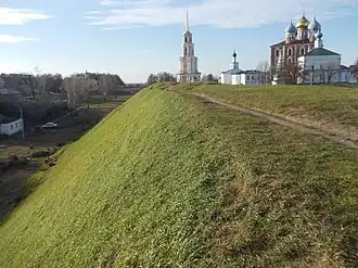 Оборонительный вал в Рязанском кремле