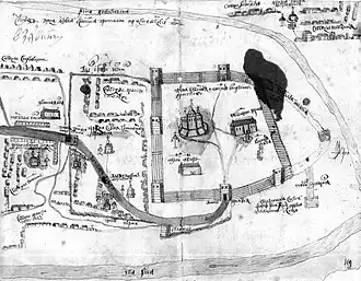 Чертёж Одоевской крепости. 1709 год