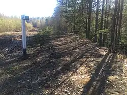 Разобранный боковой путь. Вид в сторону ст. Бородинское.