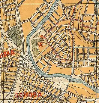 Мост на карте 1924 года.