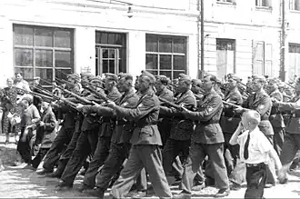 Парад подразделений РОА в Пскове 22 июня 1943 года