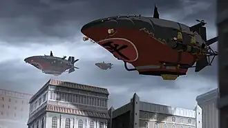 Дирижабли Уравнителей надвигаютсяна Республиканский город