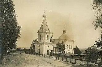 Петропавловская церковь после оползня 1915 г.
