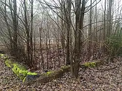 Фундамент бывшего пассажирского здания.