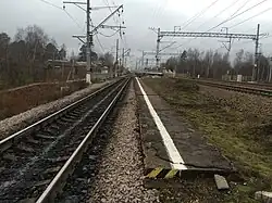 Низкая платформа. Вид в сторону ст. Выборг.