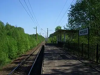 Вид в сторону Санкт-Петербурга, платформа до демонтажа
