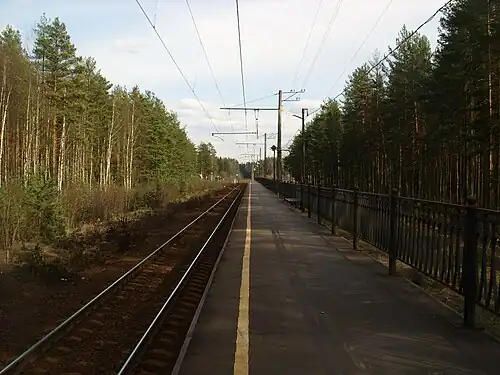 Платформа Радченко. Вид в сторону Петрокрепости