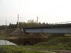 Мост через Чёрную речку, вид с северного берега