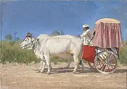 Верещагин, Василий ВасильевичПовозка в Дели, 1874—1876. Холст, масло. 20х28. Приобретена в 1880 году у автора.