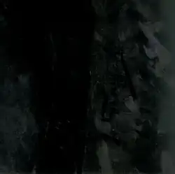 Фон картины с подписью и датировкой, а также фрагмент костюма композитора