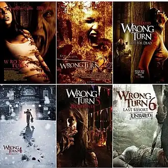 Постер коллекции фильмов «Поворот не туда»