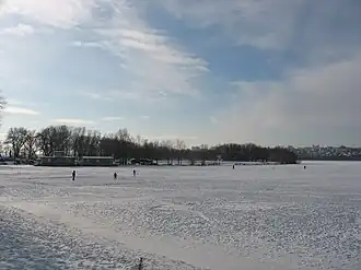 Придаченская дамба зимой