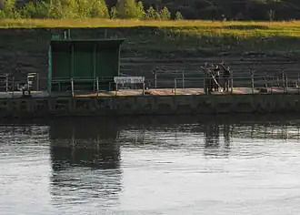 Речная пристань в селе Иванов Мыс. Вид с Иртыша