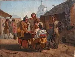 В. Е. Калистов.Продажа кваса, 1862 г.