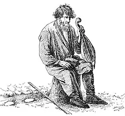 Псковский слепой гудочник Степан. Середина XIX века