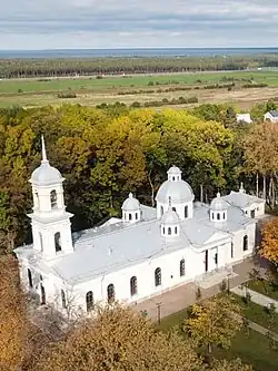 Вид на церковь и колокольню с дрона, 2021 год