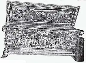 Рака с мощами преподобного Авраамия Ростовского, 1860 г.