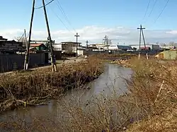 Вид на нижнее течение реки весной 2014 года