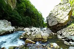 Вид на нижнее течение Псоу около Микелрипша